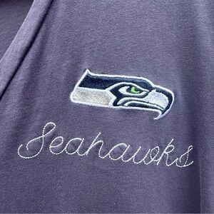 Seattle Seahawks Shirt Fanatics V-Neck Tie Front Tee Shirt Size Large